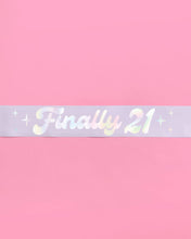 Load image into Gallery viewer, 21st Birthday Party Sash, Finally Legal, Party Accessory