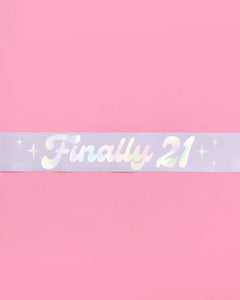 21st Birthday Party Sash, Finally Legal, Party Accessory