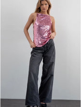 Load image into Gallery viewer, Damske Vest Top-Pink Sequin