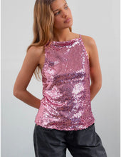 Load image into Gallery viewer, Damske Vest Top-Pink Sequin