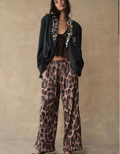 All Out Satin Leopard Pants