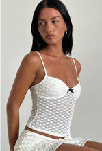 Load image into Gallery viewer, Grafika Cami Top- Heart Lace Ivory