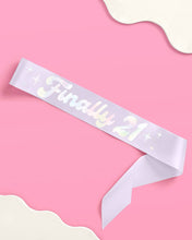 Load image into Gallery viewer, 21st Birthday Party Sash, Finally Legal, Party Accessory